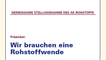 Link zur Stellungnahme des AK Rohstoffe zur Rohstoffwende