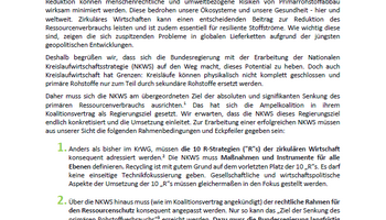 Link zum Papier Bedingungen für eine erfolgreiche Nationale Kreislaufwirtschaftsstrategie