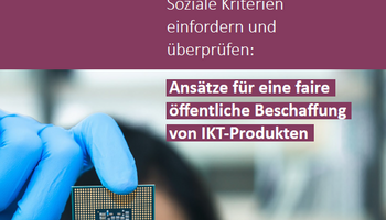 Link zur Broschüre Ansätze für eine faire öffentliche IKT Beschaffung