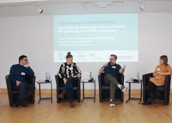 Podiumsdiskussion mit Tina Haupt von WEED und weiteren NGOs zum Thema Monopolmacht begrenzen