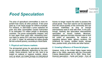 Link zum Factsheet Food Speculation