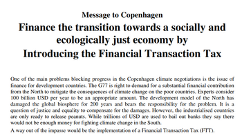 Link zum Infoblatt Finance Climate Protection by a Financial Transaction Tax (englisch)
