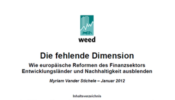Link zur Broschüre Die fehlende Dimension bei Reformen des Finanzsektors