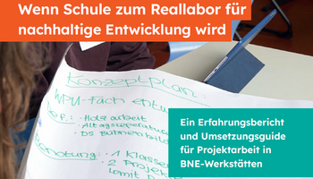 Cover Erfahrungsbericht und Umsetzungsguide für Projektarbeit in BNE-Werkstätten