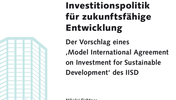 Link zur Broschüre Investitionspolitik für zukunftsfähige Entwicklung