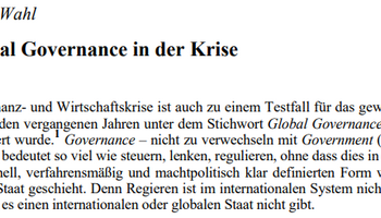 Link zu Global Governance in der Krise