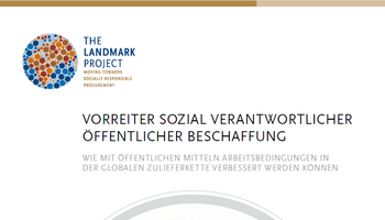 Link zum Bericht Vorreiter sozial verantwortlicher öffentlicher Beschaffung