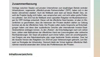 Link zum Hintergrundpapier Risikogeschäft öffentlich-private Partnerschaften