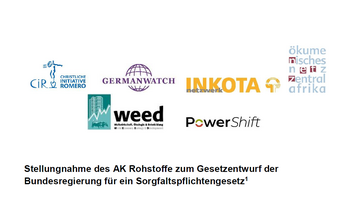 Link zur Stellungnahme des AK Rohstoffe zum Sorgfaltspflichtengesetz
