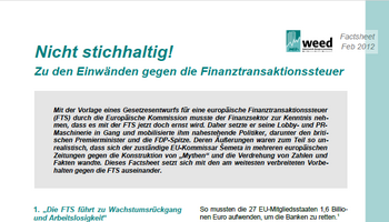 Link zu den Fakten zu den Einwänden gegen die Finanztransaktionssteuer