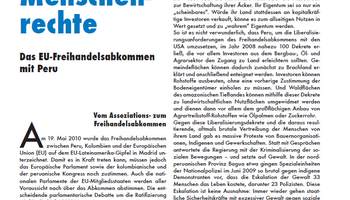 Link zum Infoblatt Geschäftsinteressen vor Menschenrechte