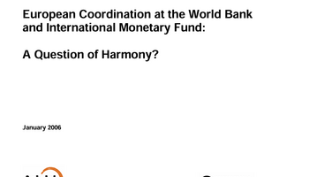 Link zur Studie European Coordination at the World Bank