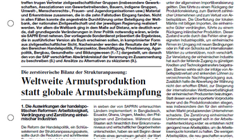 Link Sonderausgabe W&E zerstörerische Bilanz von Strukturanpassung