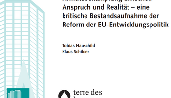 Link zur Broschüre Wohin Europäische Entwicklungspolitik?